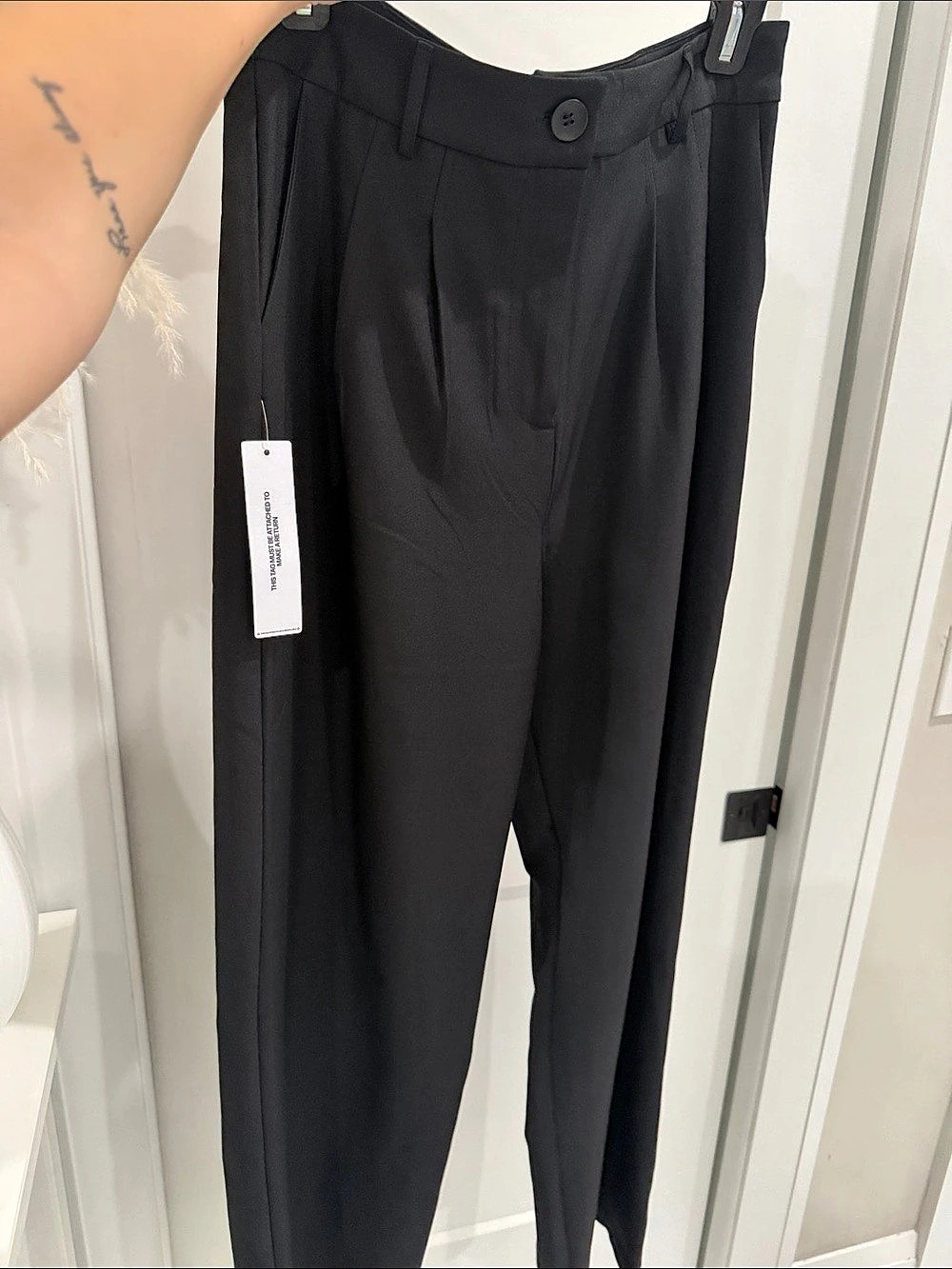 Princess Polly Archer Pants Black Lower Impact Black Size 8